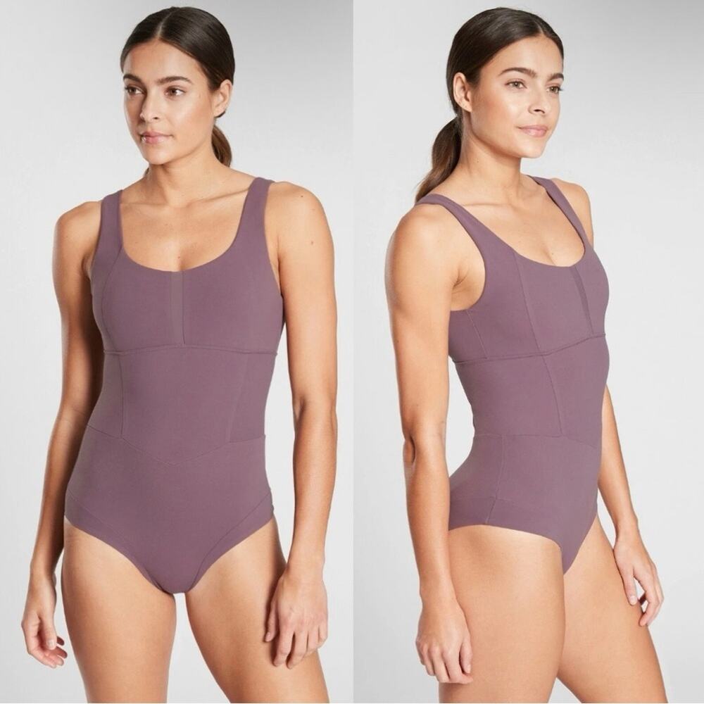 Athleta Formation Leotard Bodysuit Volcanic Violet size Small